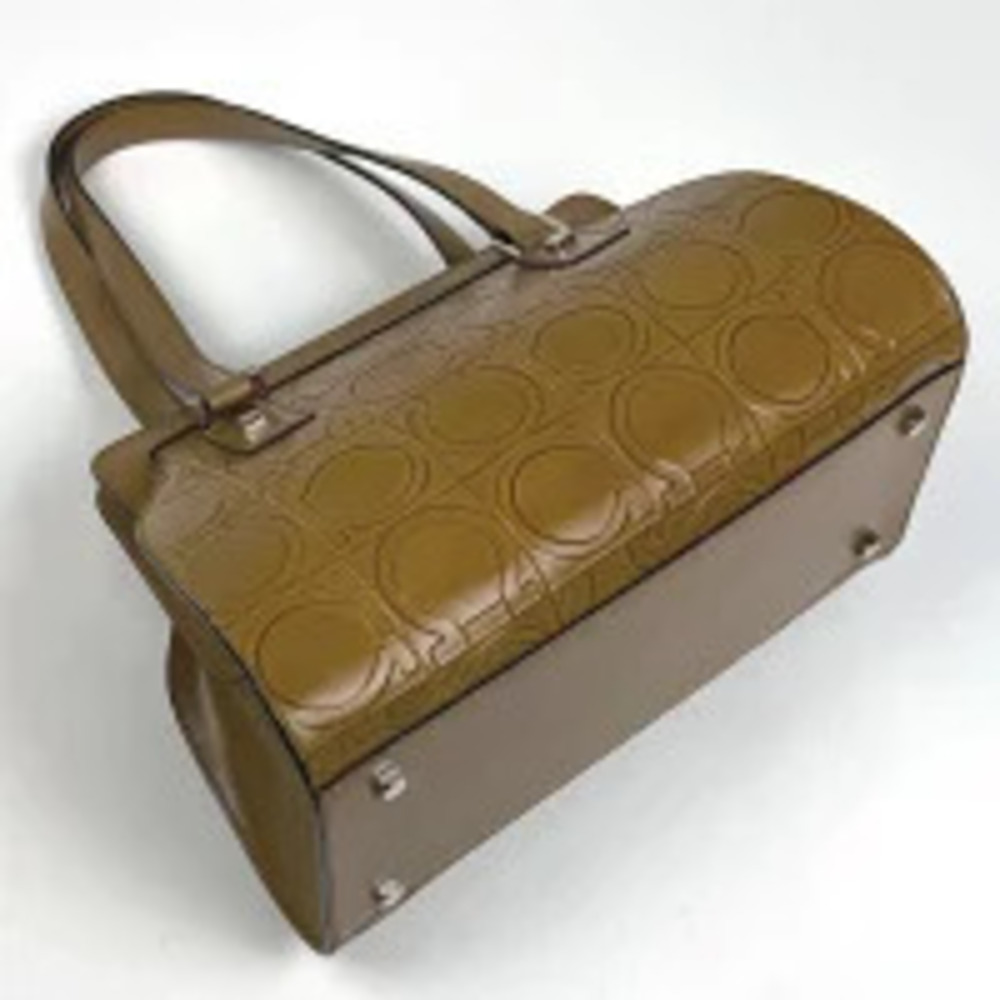 Salvatore Ferragamo leather brown handbag Gancini Brown